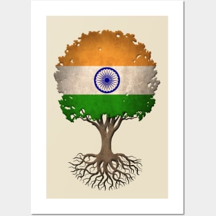 Tree of Life with Indian Flag Posters and Art